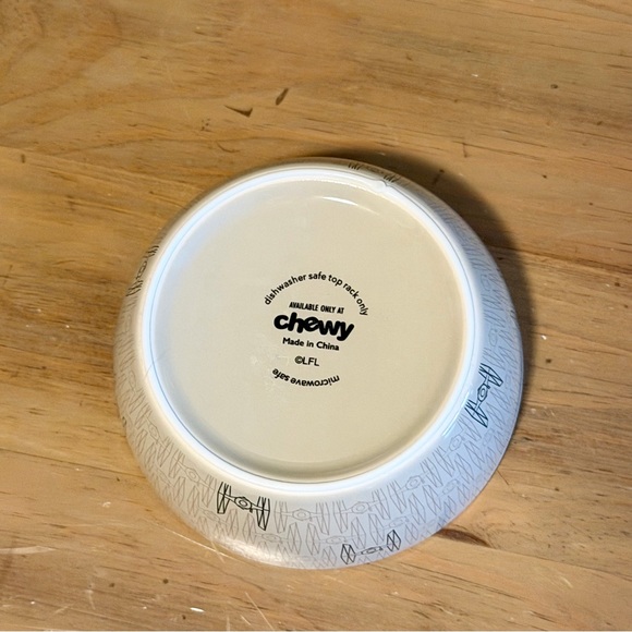 Star Wars Imperial Pet Bowl Dish Chewy Ceramic Dog Cat TIE Fighter Gray - Picture 4 of 7